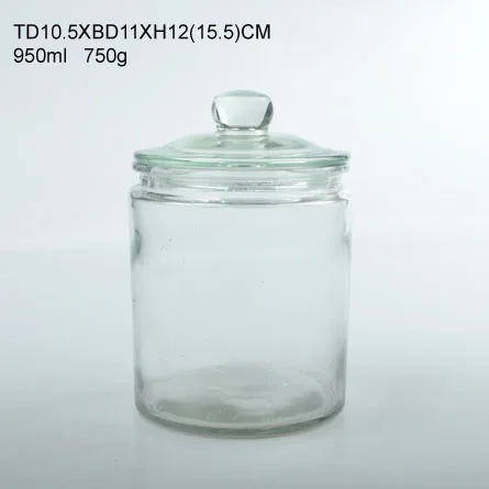 Large Wholesale 1 Gallon Glass Jar Glass Biscotti Jar With Lid Cookie Jars For Storage