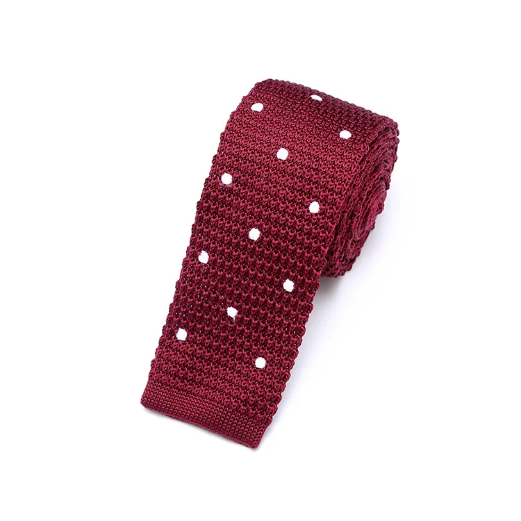 Cross-border sources adult men and women couples tie embroidered flat head tie fashion casual polka dot pattern trend tie