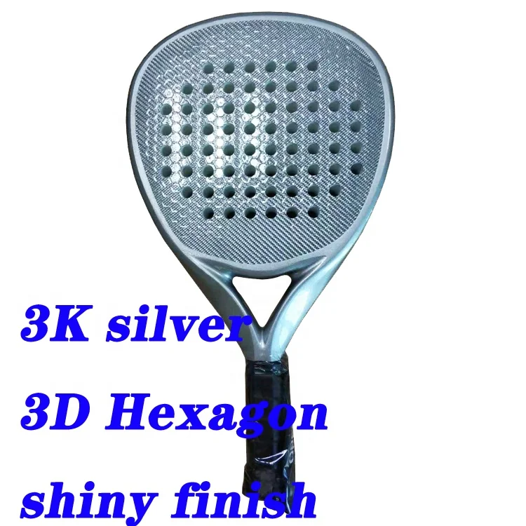 Custom pattern UD/3K/12K/18K carbon fiber padel/paddle racket