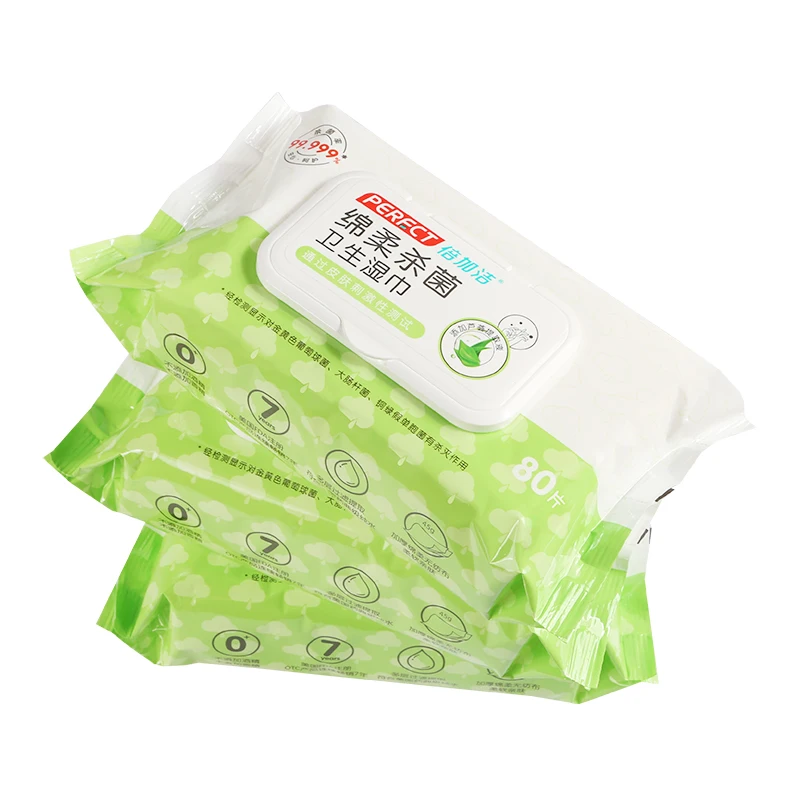 
PERFCT China wipes manufacturer Nonwoven Alcohol Free Portable Antibacterial Daily Cleaning Disinfectant Wet Wipes 