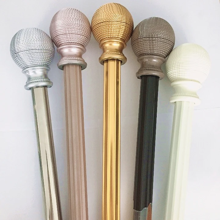 Factory Price curtain rod Accessories Plastic China Window cheap curtain finials new design