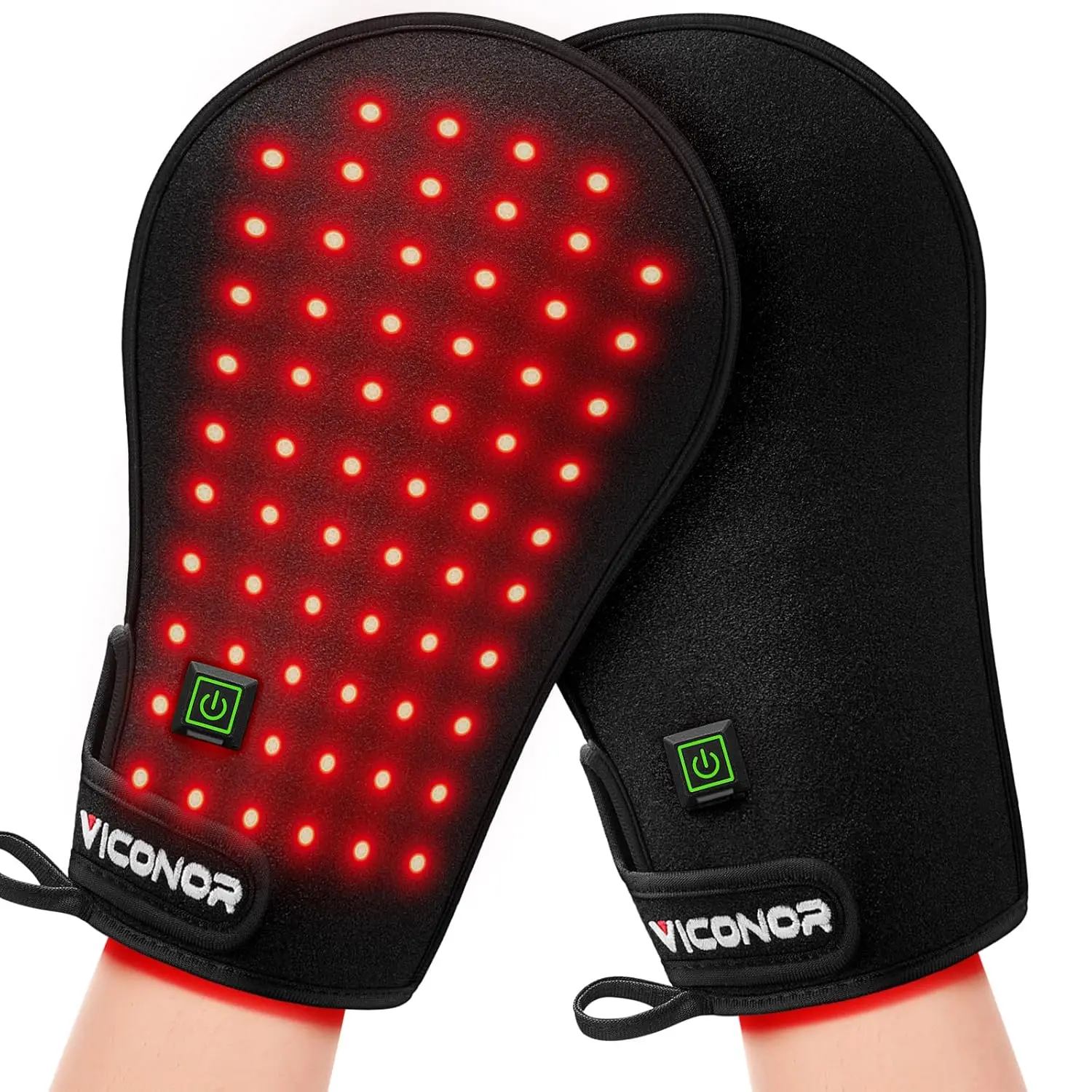 LED Light Therapy Powerful Wearable Mitten Red Light Therapy Glove for Wrist Hand Pain Relief and Sports Recovery