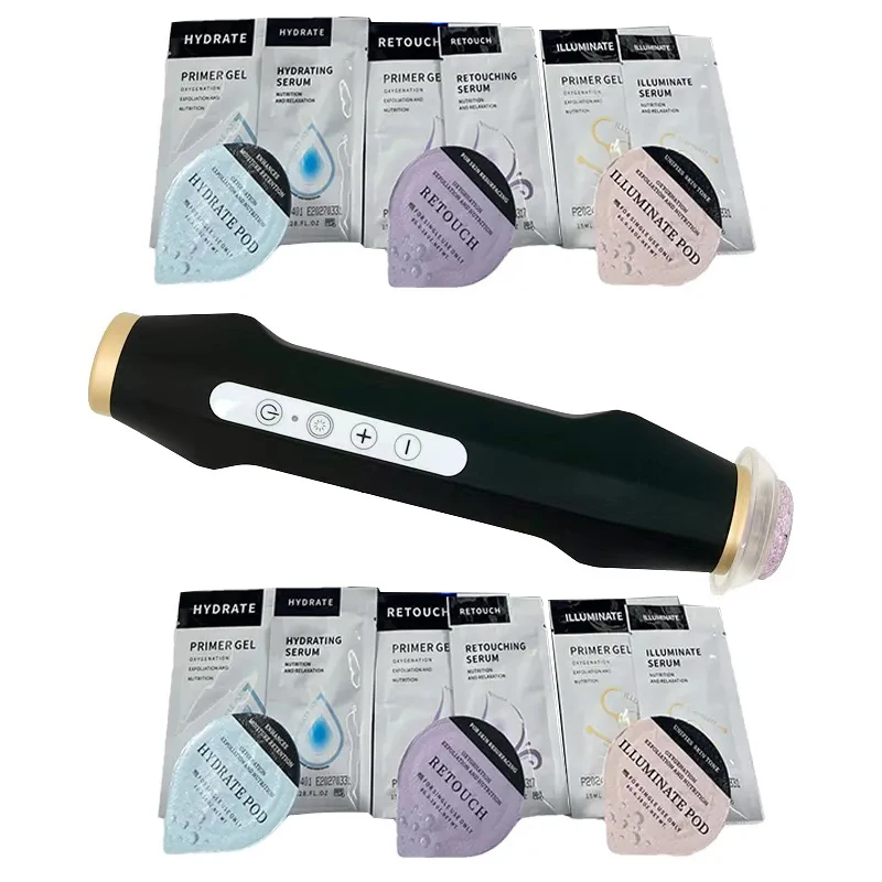 New design portable co2 bubble oxygenation capsules pods rechargeable wireless oxygen skin tightening facial machine