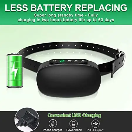 Rechargeable Dog Anti Bark No Stop Barking Control Collar Training Device