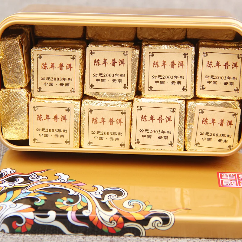 
Wholesale Chinese famous Yunnan mini Puer tea brick, fermented Pu Er tea produce 2012 year 250 gram per box 