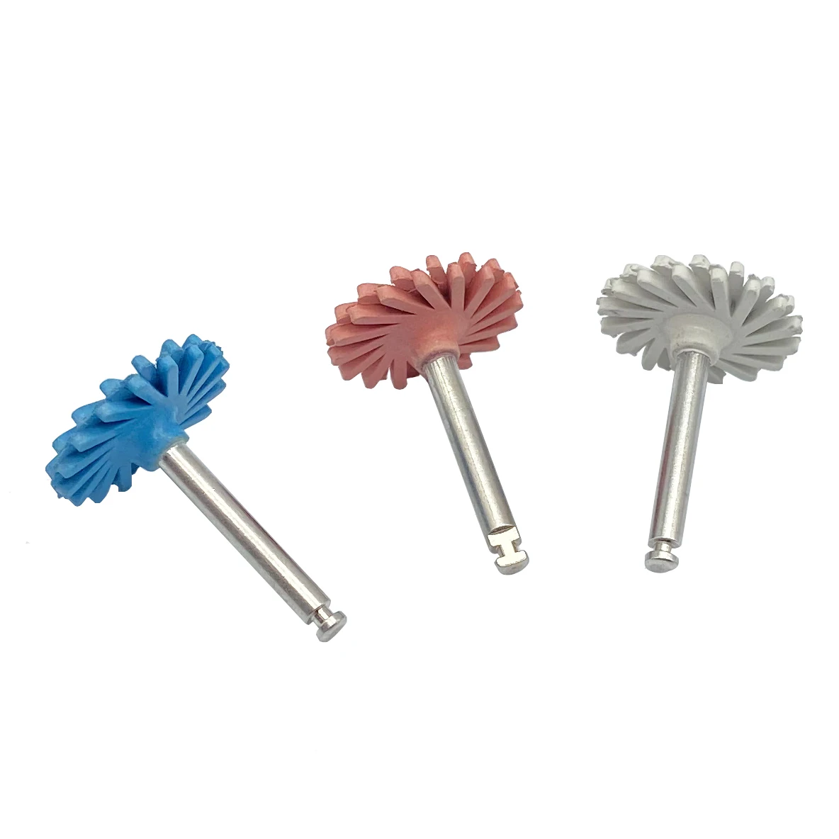 Dental Rubber Polisher Composite Resin Polishing Disc Diamond System RA Disc 14mm Wheel Spiral Flex Brush Burs