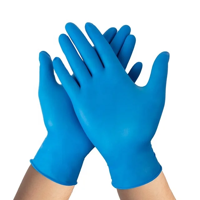 Blue Boxes Disposable 11 Mil 14 Inch Nitrile Glove For Medical Food Industry Laboratory