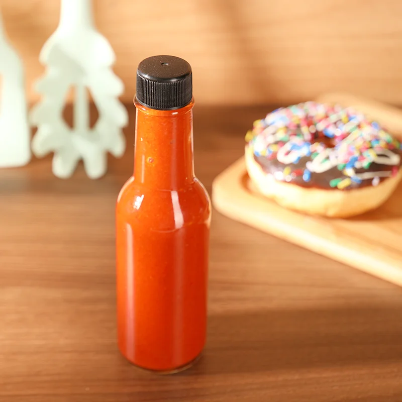 Factory 150ml  Fruit Jam BBQ Original Ketchup Paste Mustard Salad Dressing 5 oz Glass Bottle with Tamper Evident Screw Lid