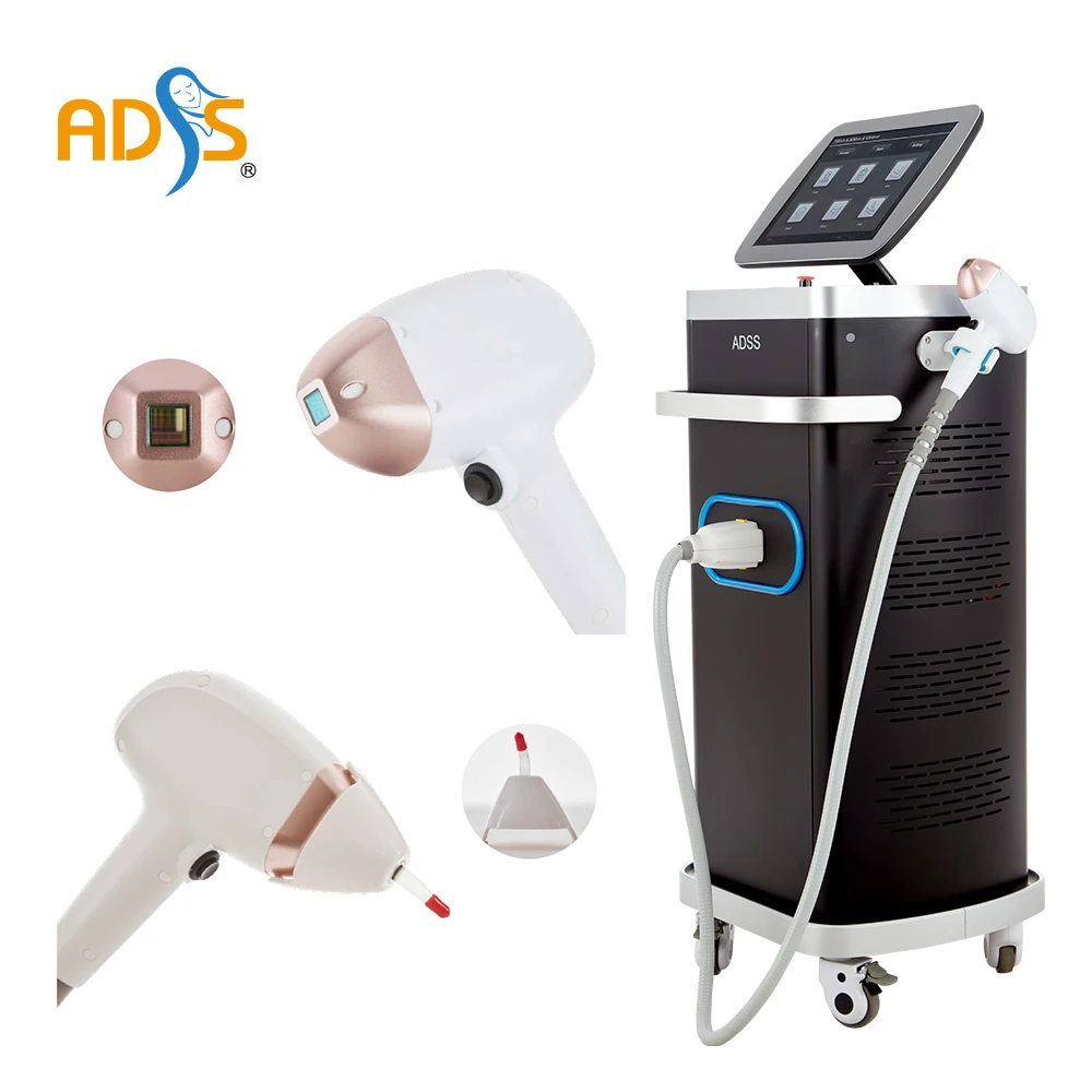 1600W triple wavelength 808 diode laser hair removal machine