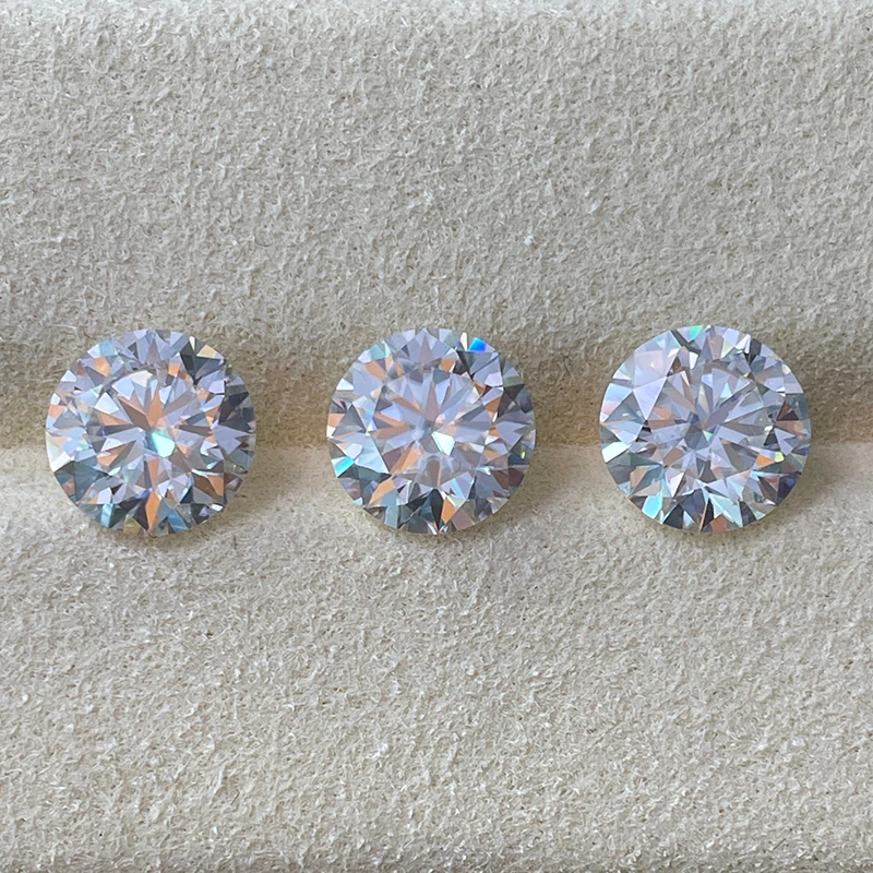 SICGEM 1ct White round Brilliant Cut Moissanite Gemstone 6.5MM D Loose Flawless FL Stone Manufacturer Direct
