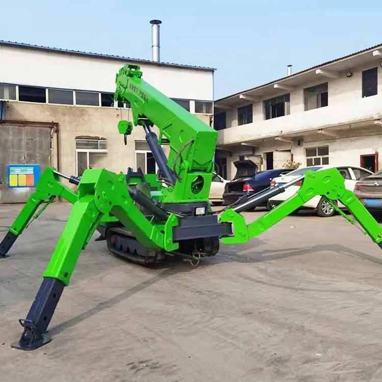 3 Ton Spider Cranes Ground Lift Mini Folding Construction Cranes 3t Hydraulic Motor Mini Spider Crane
