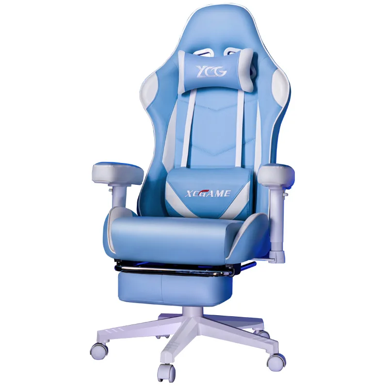 Custom Cheap Ergonomic Swivel Pu Leather Computer Game Chair Silla Gamer Racing Gaming Chair With Footrest