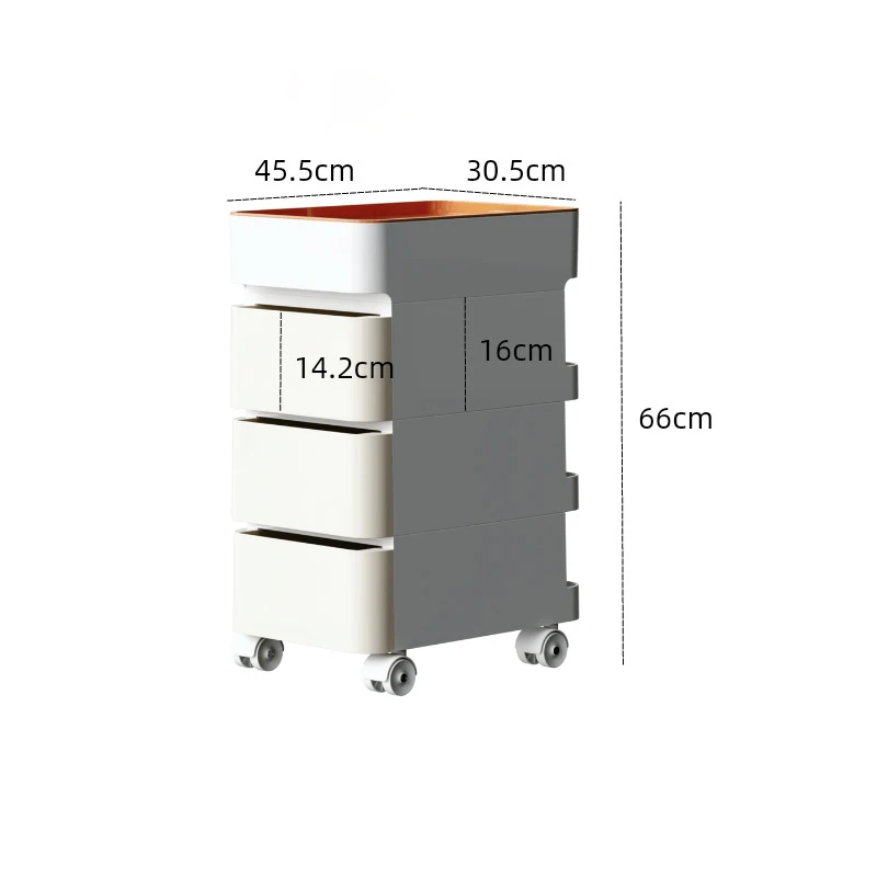 Heavy-duty Multi-tier Plastic Storage Box Drawer Cart With Multiple Colors Clear Drawers