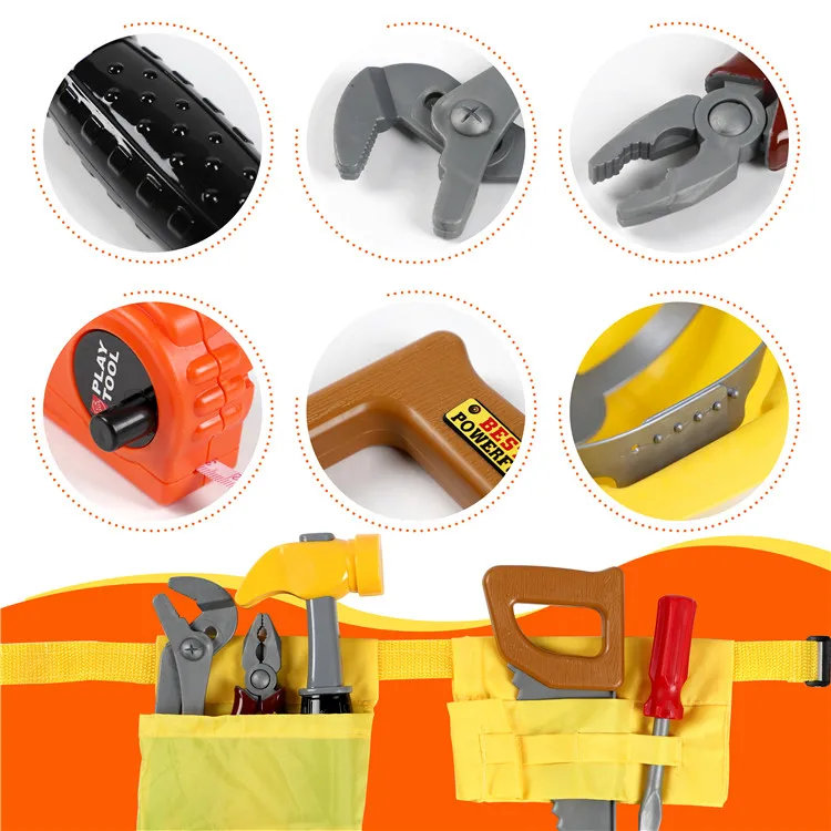 My workshop tool station toys children role play costume for pretend play construction worker Play house builder tool games toy