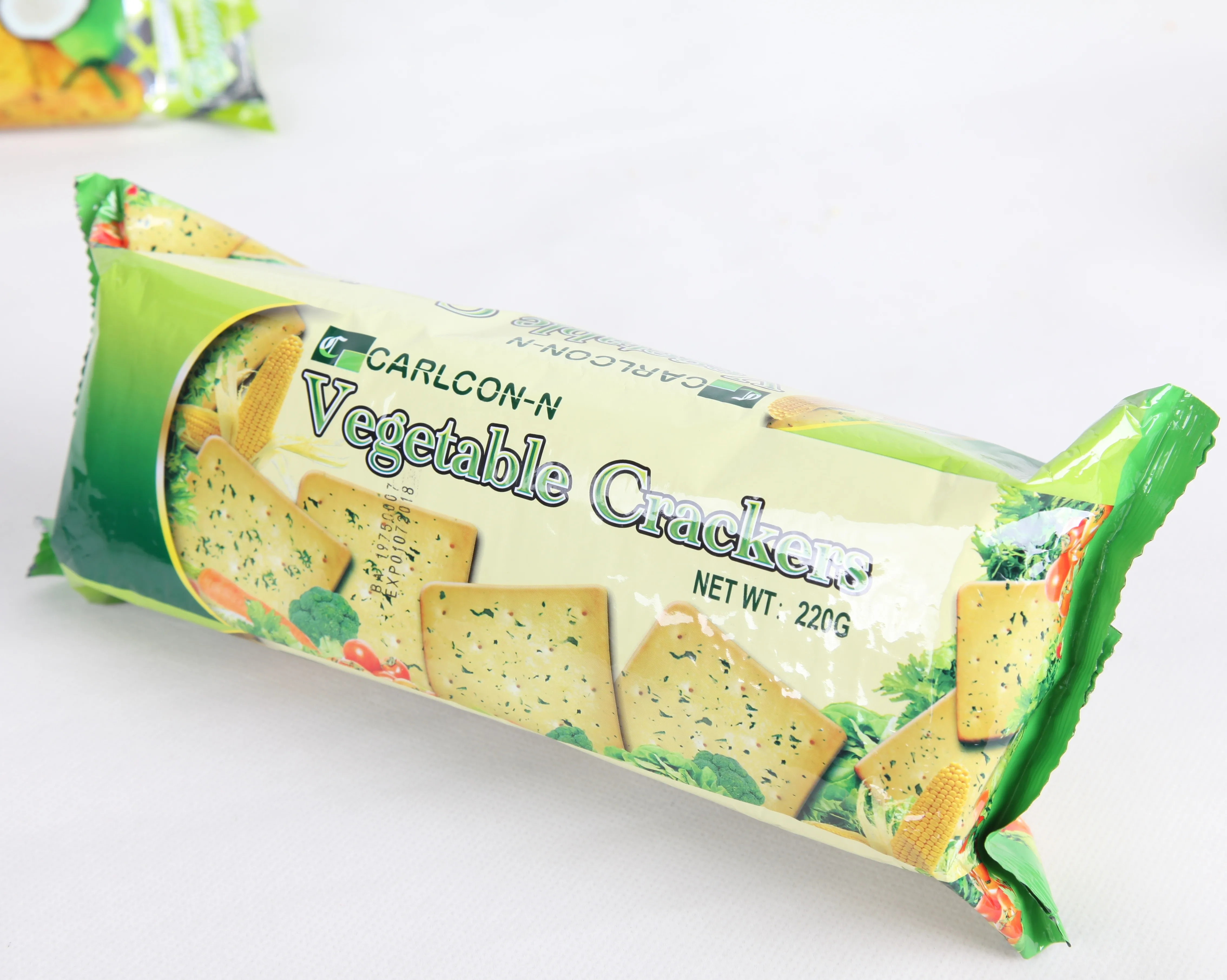 220g Healthy Vegetable Biscuits Crackers Crisp Sweet Taste Brand Biscuits