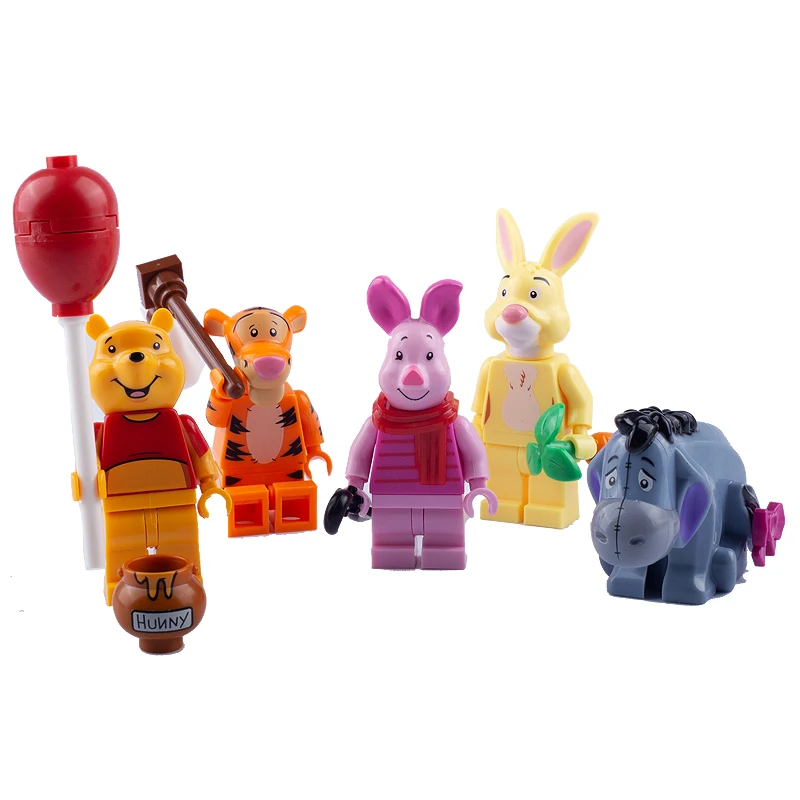 
MOC city cartoon animal mini figures Tigger Piggy compatible with legoinglys kids gift building blocks DIY toys 