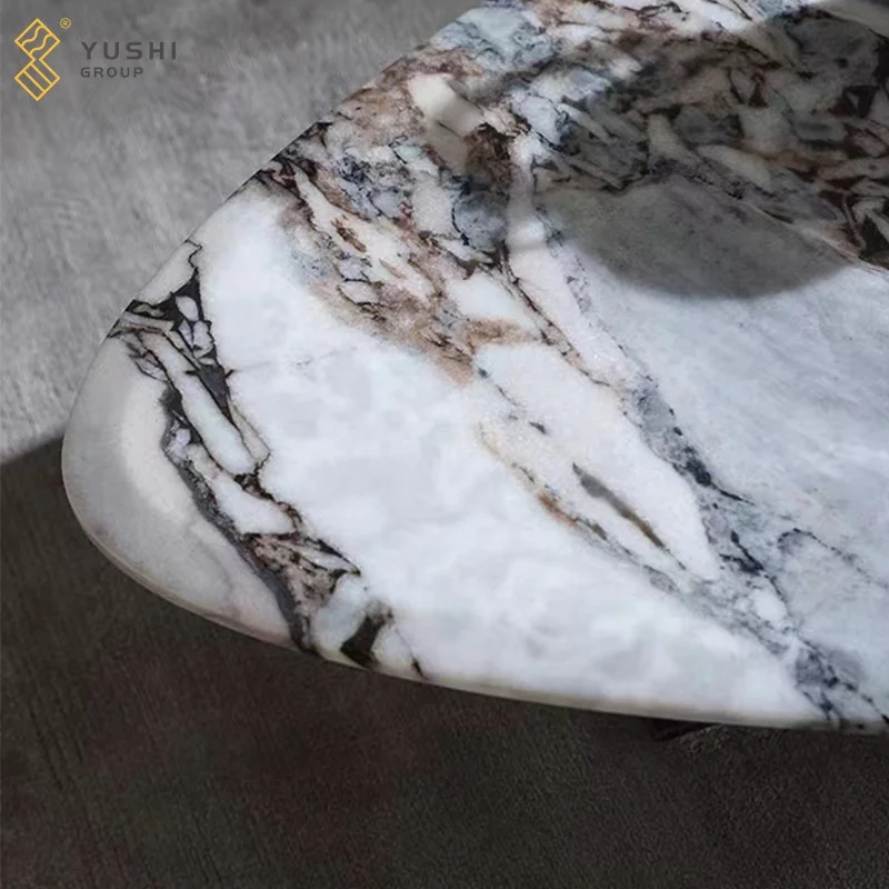 Yushi Group Italian light luxury natural marble combination tea table designer geometric high and low floor minimalist tea table