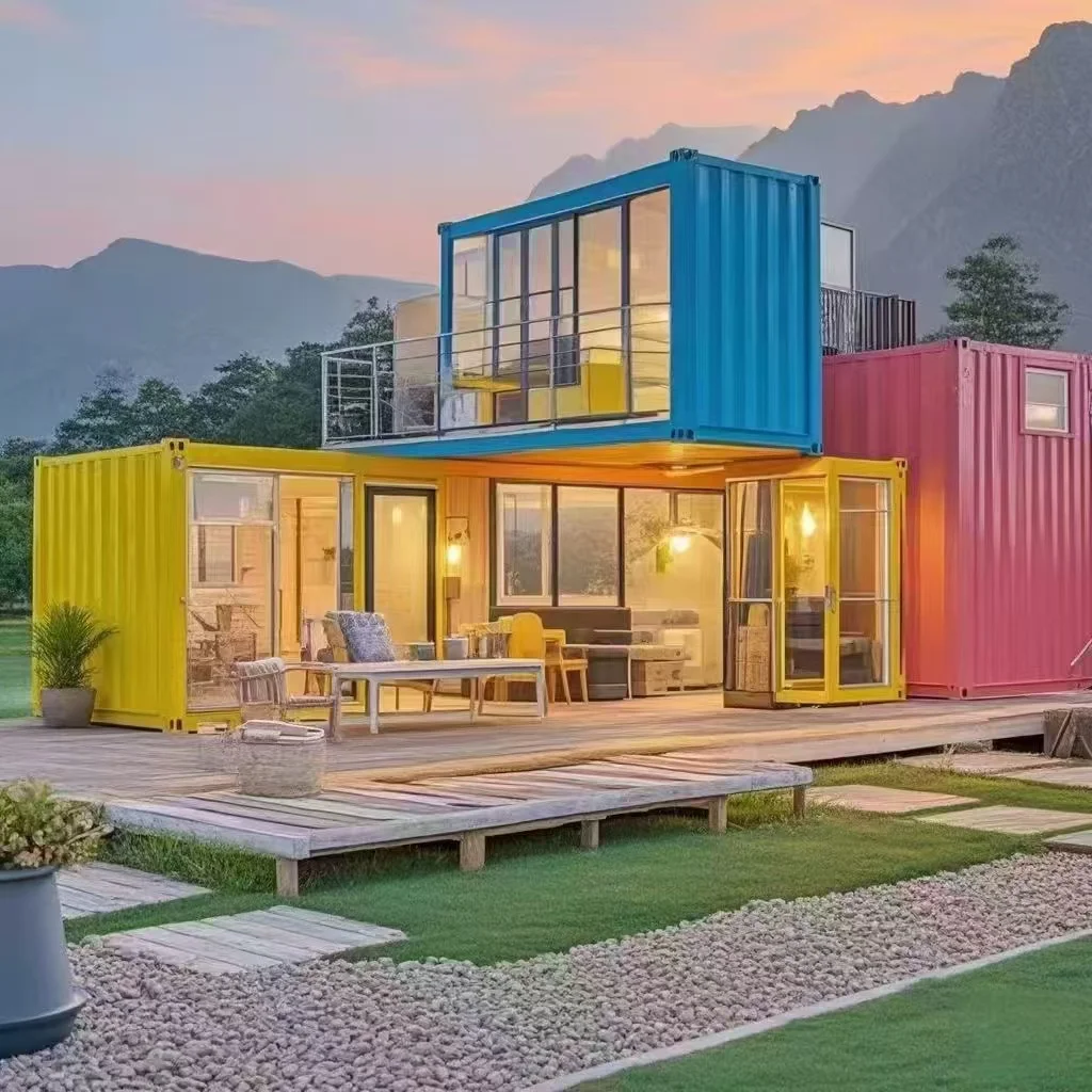 Container mobile home custom factory direct sales fireproof rock wool color steel house