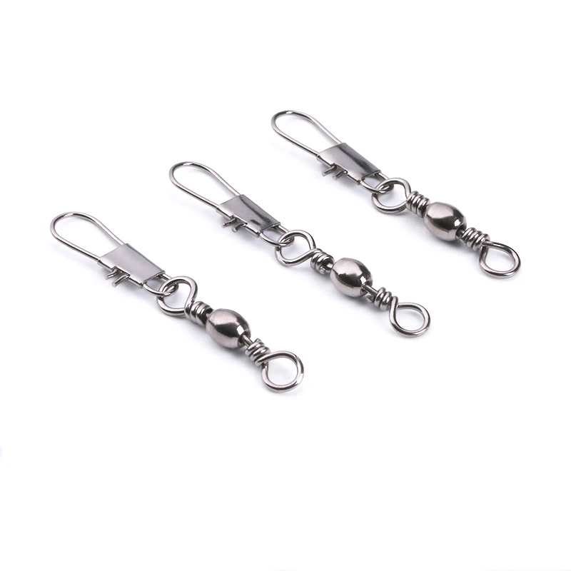 Saltwater Fishing Swivel Connector Barrel Swivel With Interlock Snap