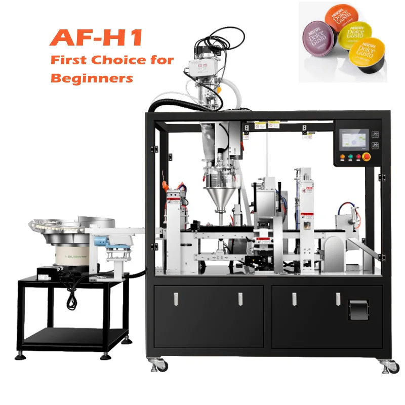 Entry level coffee capsule filling sealing make Dolce gusto capsules Roll film Popular in Europe coffee pods packaging machine