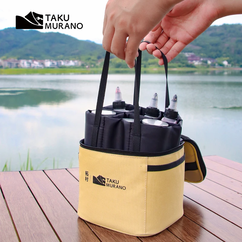 Outdoor Condiment Box Portable Combination Set Picnic Barbecue Condiment Bottle Sealed Oil Pot Sauce And Vinegar Jar Storage Bag