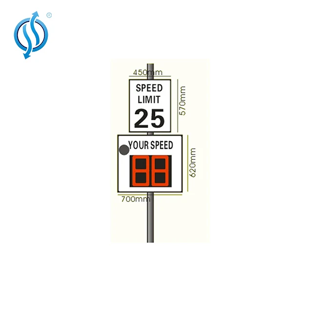 Solar Traffic signal Light Controller Super Brightness Warning radar Speed Sign
