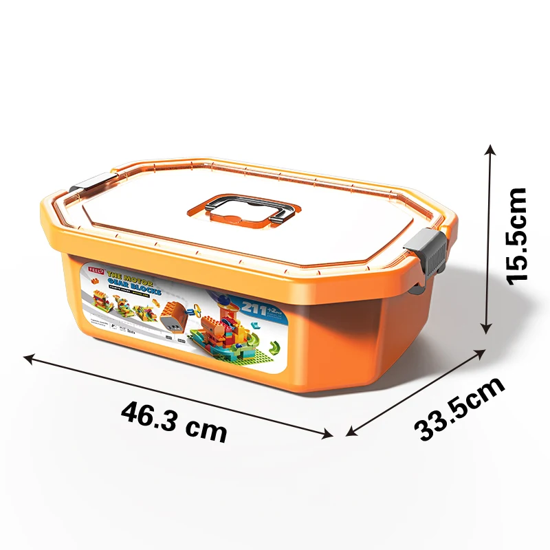 FEELO2024  211+2pcs Grade 4 Electric Slide Building Blocks DIY Big Bricks Best Selling Customized Educational Toys for Kids