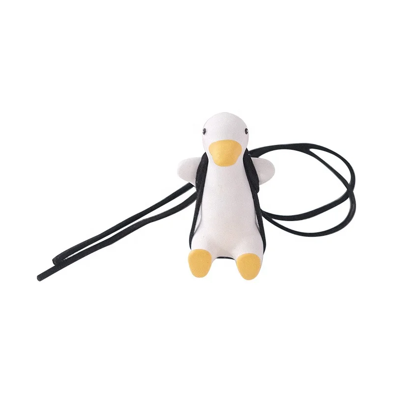 Factory Offer Car Rearview Pendant Interior Aromatherapy Car Decoration Cute Little Duck Swing