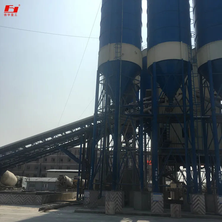 Construction machinery equipment automation system save space HZS150large concrete mixing plant