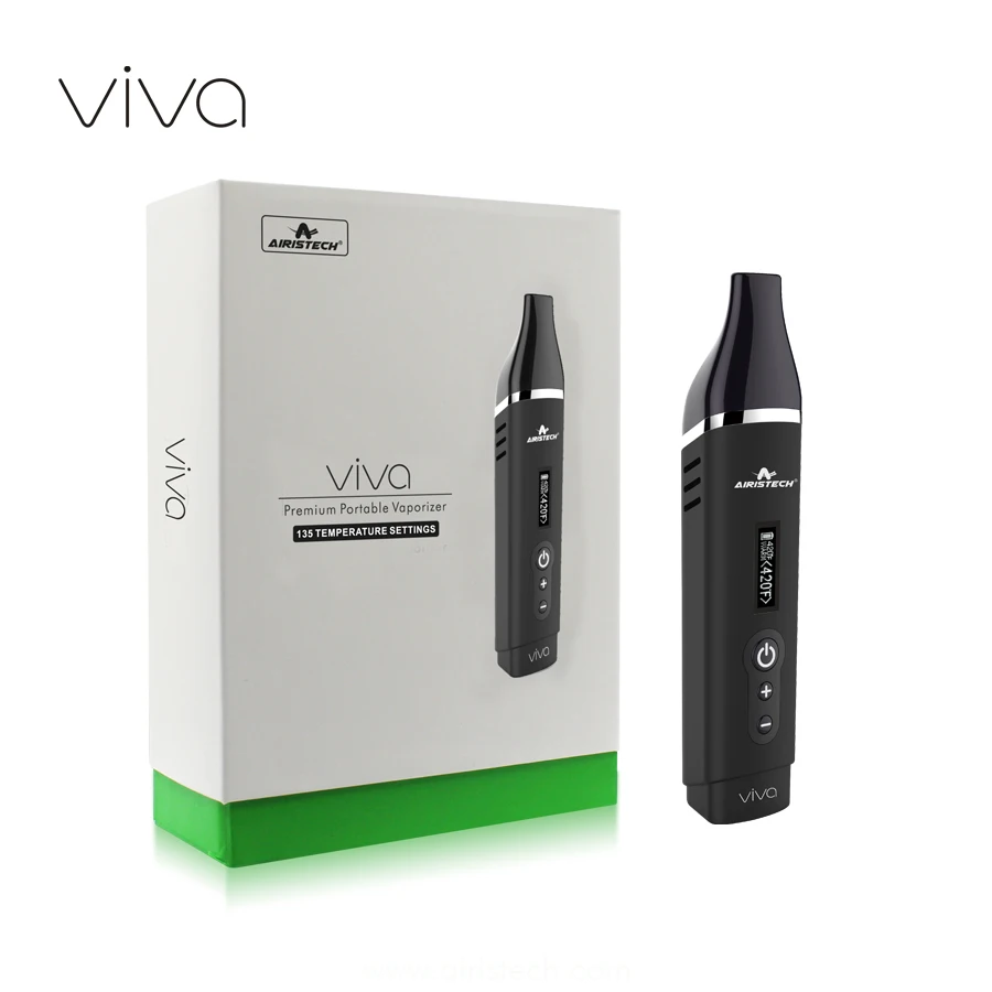 
2020 Premium Vape dry herb Pen vaporizer herbva viva ceramic heating chamber digital vaporizer from Airistech 