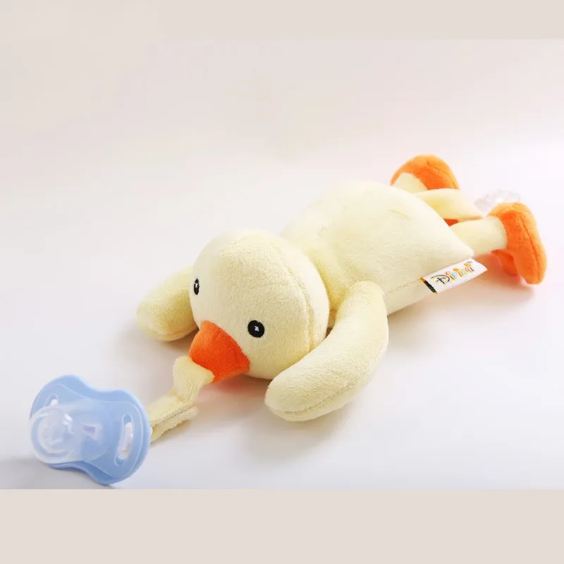 Wholesale custom Baby Soother Pacifier Holder Dummy Clip With Plush Animal Toys