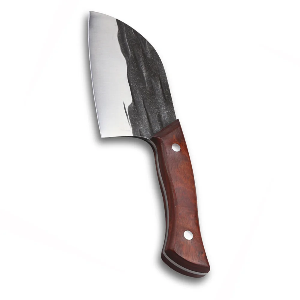 
Super Sharp 3mm Thick Non Stick Hammered Blade 5cr15 Meat Fish Mini Cleaver Knife Hunting Handmade Hand Forged Cleaver Knife 