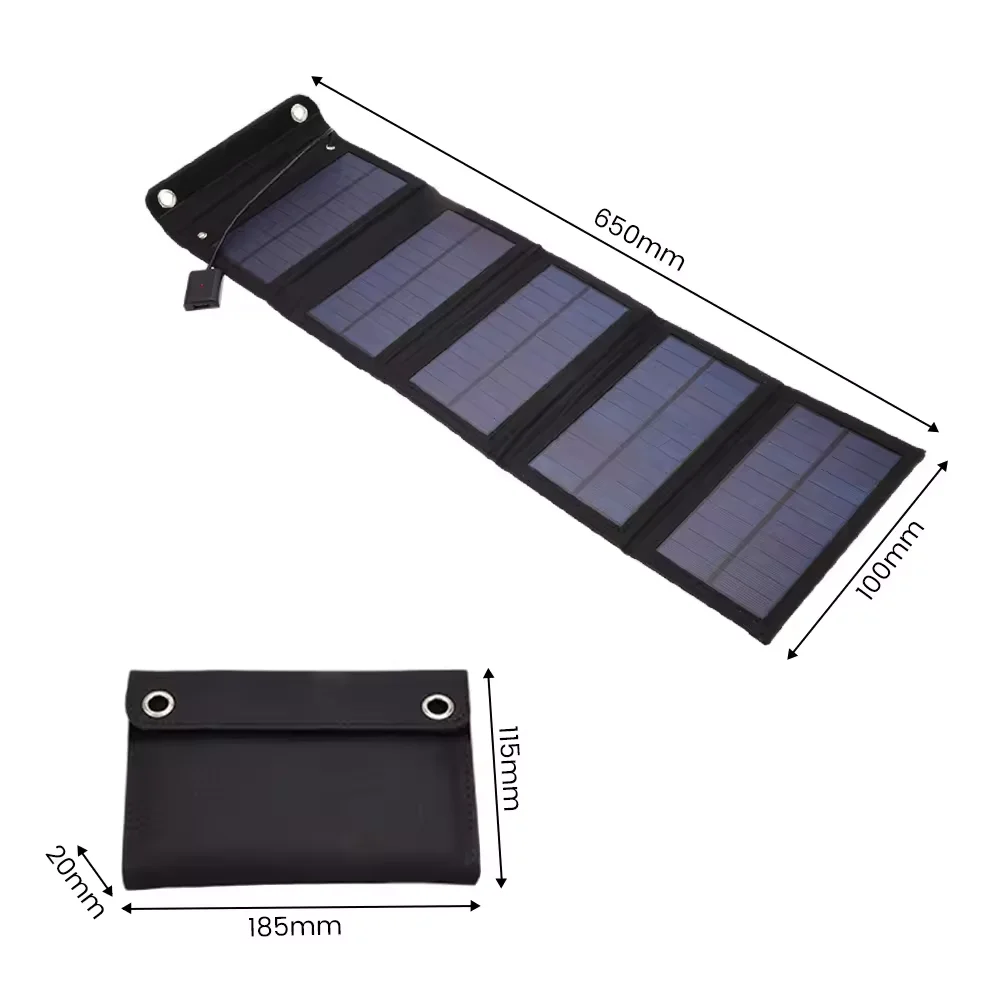 Portable Mini Tiny Small Panel Solar Plegable Mono Crystalline PET Foldable Folding Thin Film Solar Cell Panel Phone Charger