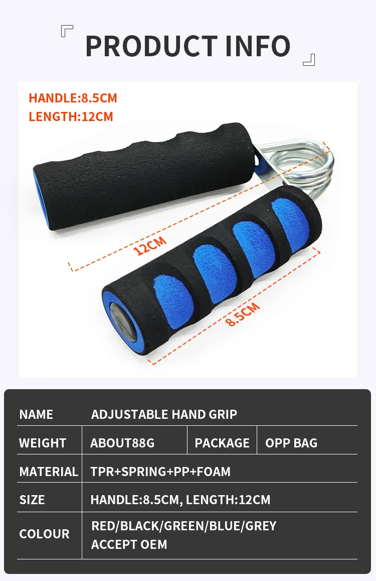 Qishuang hand and finger strength exercise equipment soft foam manual hand exerciser hand grip