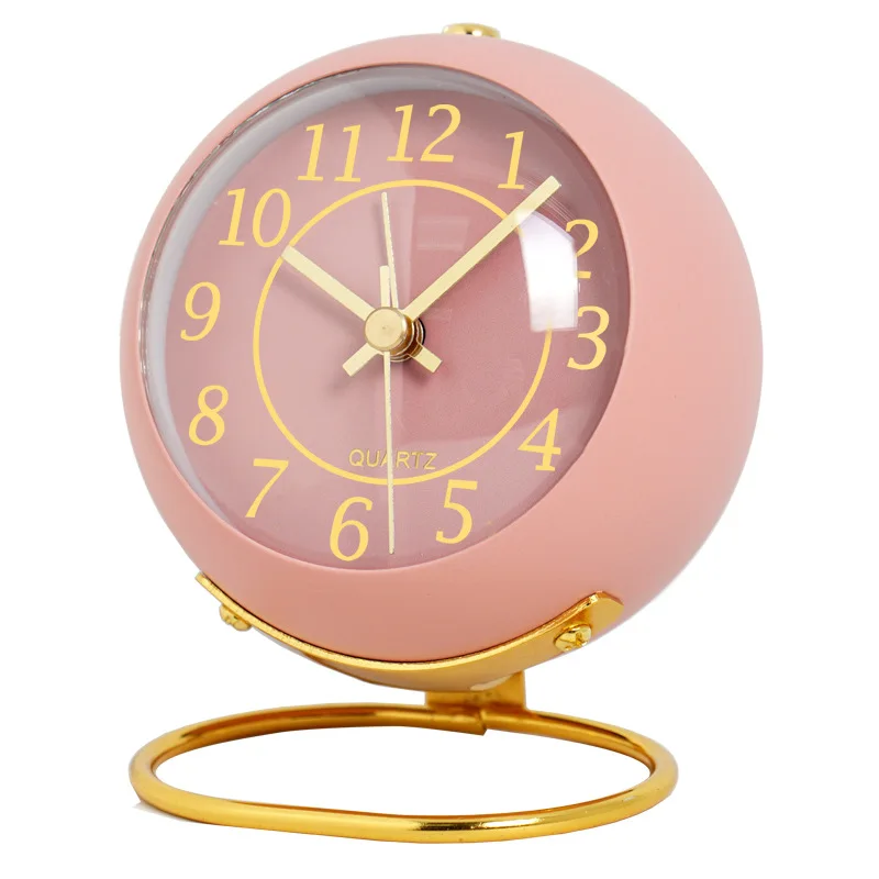 Modern round Table Clock Fashionable Alarm Clock with Multi-Color Options Customizable Maternity Children Home Decoration