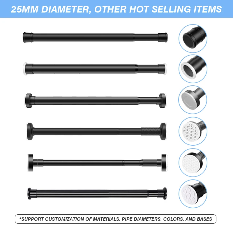ARODDY White 40-70cm Cheap Telescopic Pole Adjustable Short Tension Rod Suitable for Wardrobe