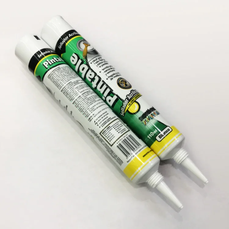 
Factory direct plastic aluminum sealant PU foam adhesive empty ABL packaging laminated tube with needle nose 100ml 120ml 150ml 