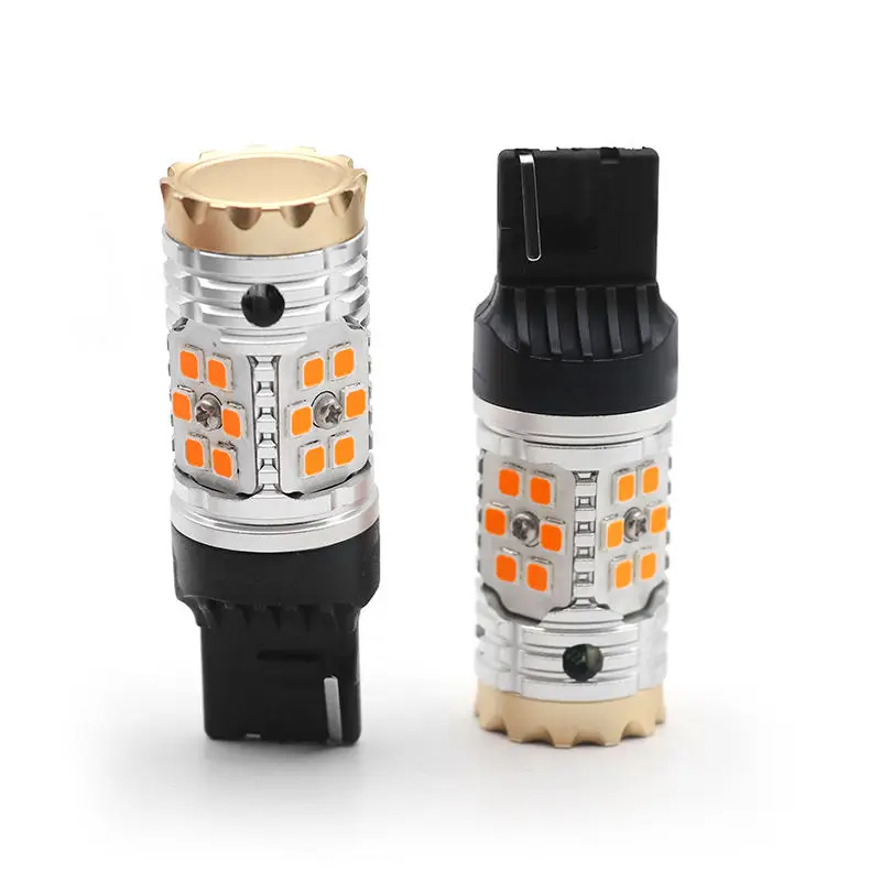 G2 White Amber Switchback Ba15s Bau15s can led light Error T20 7440 3156 28W Dual-color Drl Turn Signal Light Kit 3157 led bulb