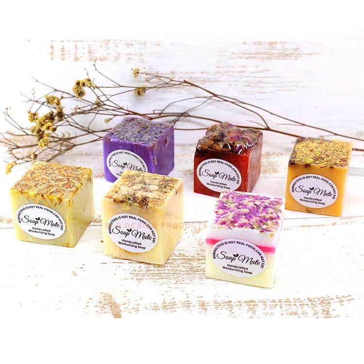 Custom Private Label Handmade Natural Organic Skin Lightening Moisturizing Rose Lavender Flower Essential Oil  Soap Gift