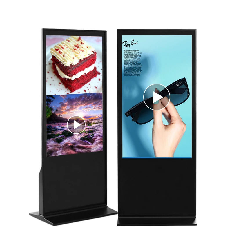YCHD indoor floor stand multi screen advertising digital signage display kiosk
