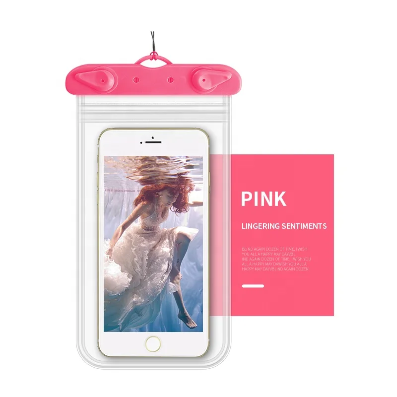 Water Sport Out Waterproof Cell Phone Case IPX8 PVC Cell Phone Pouch Dry Bag  Multifunctional Touch Screen Mobile Phone Bag