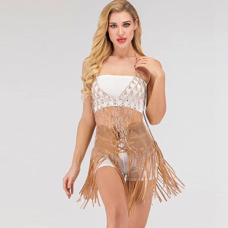 Сексуальный женский простой бюстгальтер, цепочка для тела, украшения