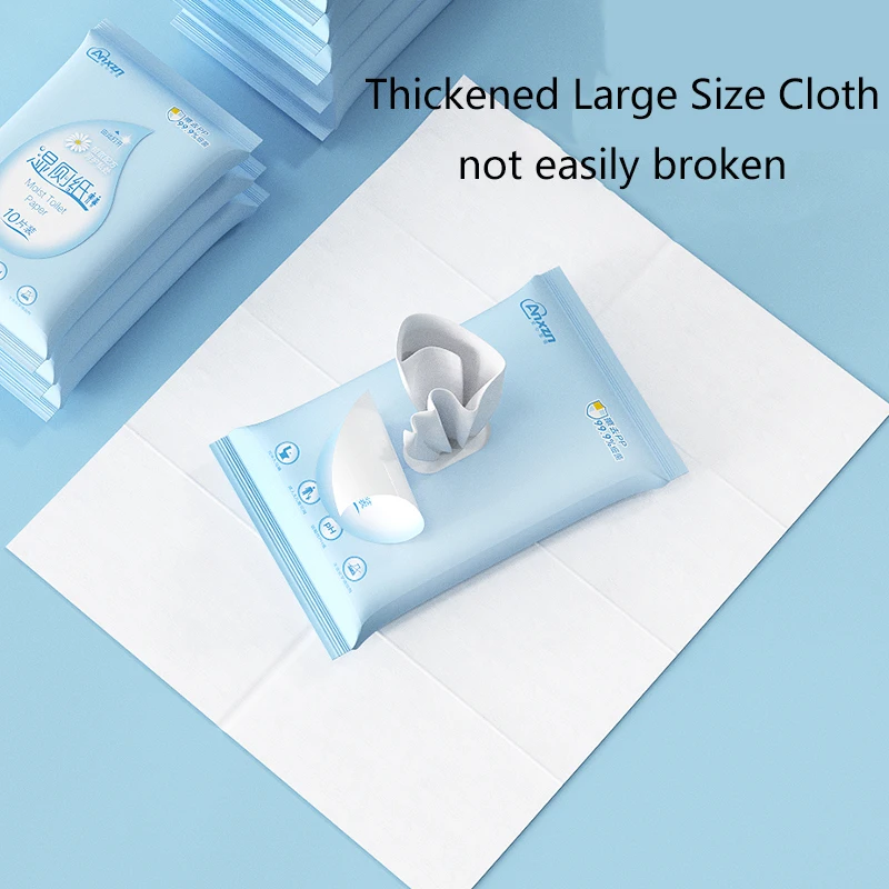 Wholesale Customized Wet Toilet Paper 10 Pieces Flushable Low MOQ Organic Wet Wipes