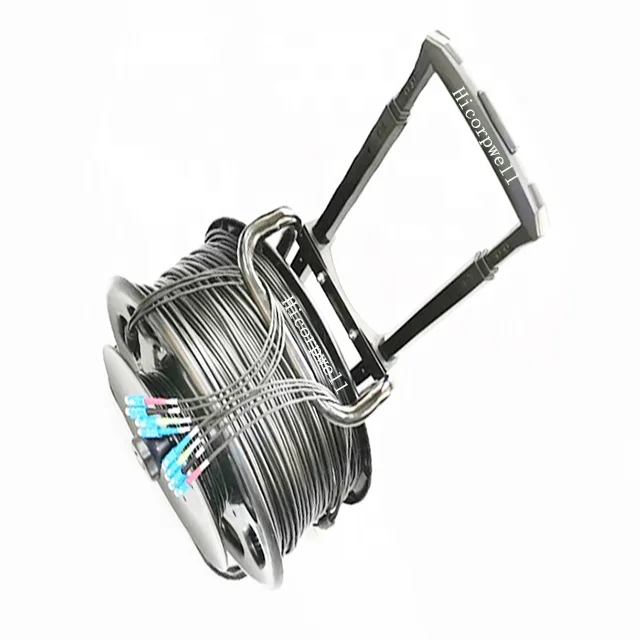 300m 12-core 5.0mm Single Mode Armored  Fiber Patch Cord Mobile Fiber Optic Universal Cable on Suitable Cable Drum