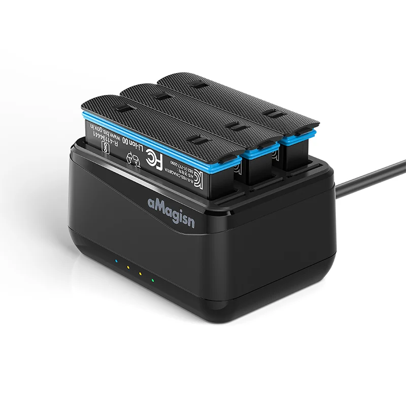 Multi-Battery Fast Universal Camera Three Channel Battery Charging Hub For Insta360 X4