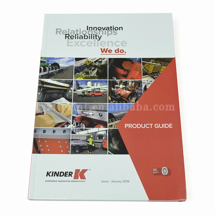 
Customized design recyclable paper book printing perfect glue catalog printing with cut to size tabs 