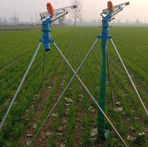 Agricultural metal irrigation sprinkler metal heavy rain gun with tripod