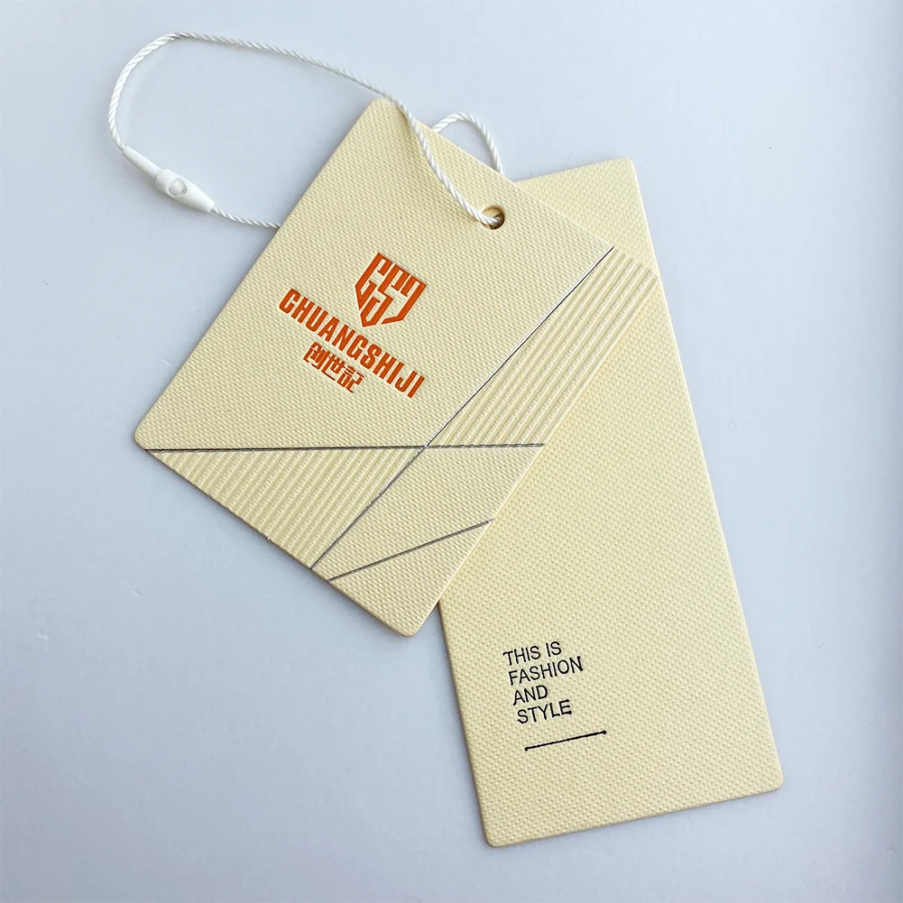 High Quality Canvas Custom Hang Tag With Grommet And String For Label Clothes