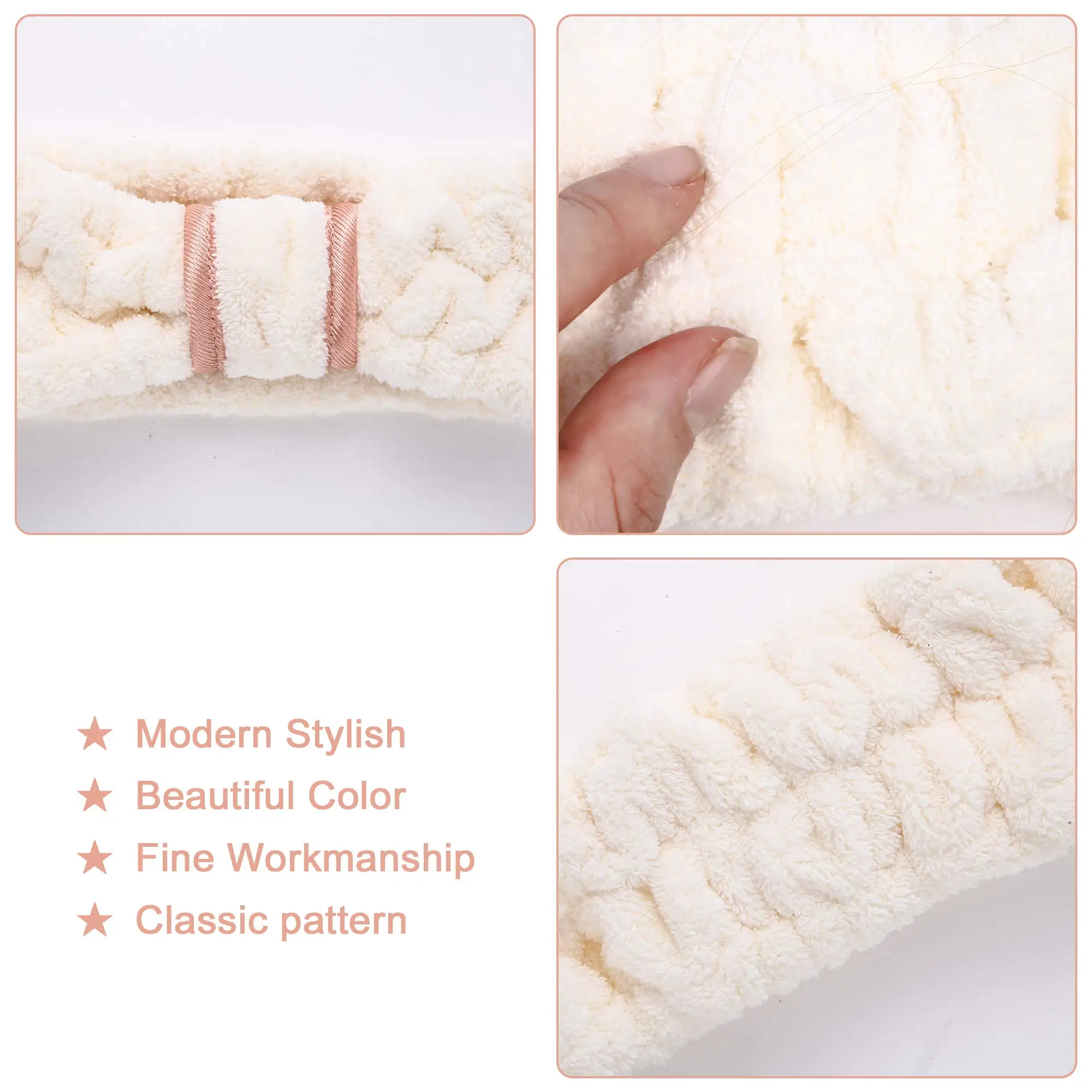 Microfiber Makeup Headband with Bow Hair Band for Washing Face Facials Skincare Shower Purple headband