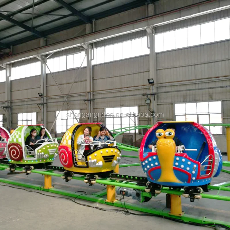 
Factory New Design Amusement Game Rides Kids Snail War Train Rotating Roller Coaster For Sale 